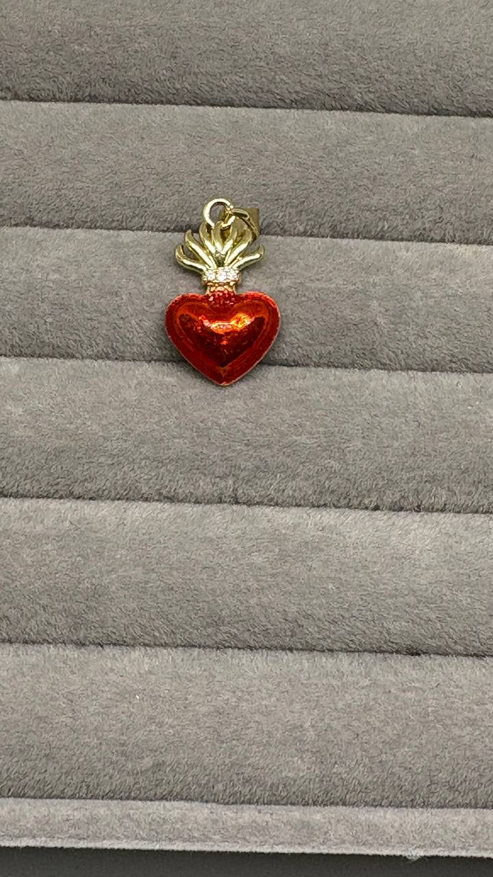 Corazón Corona Perlado