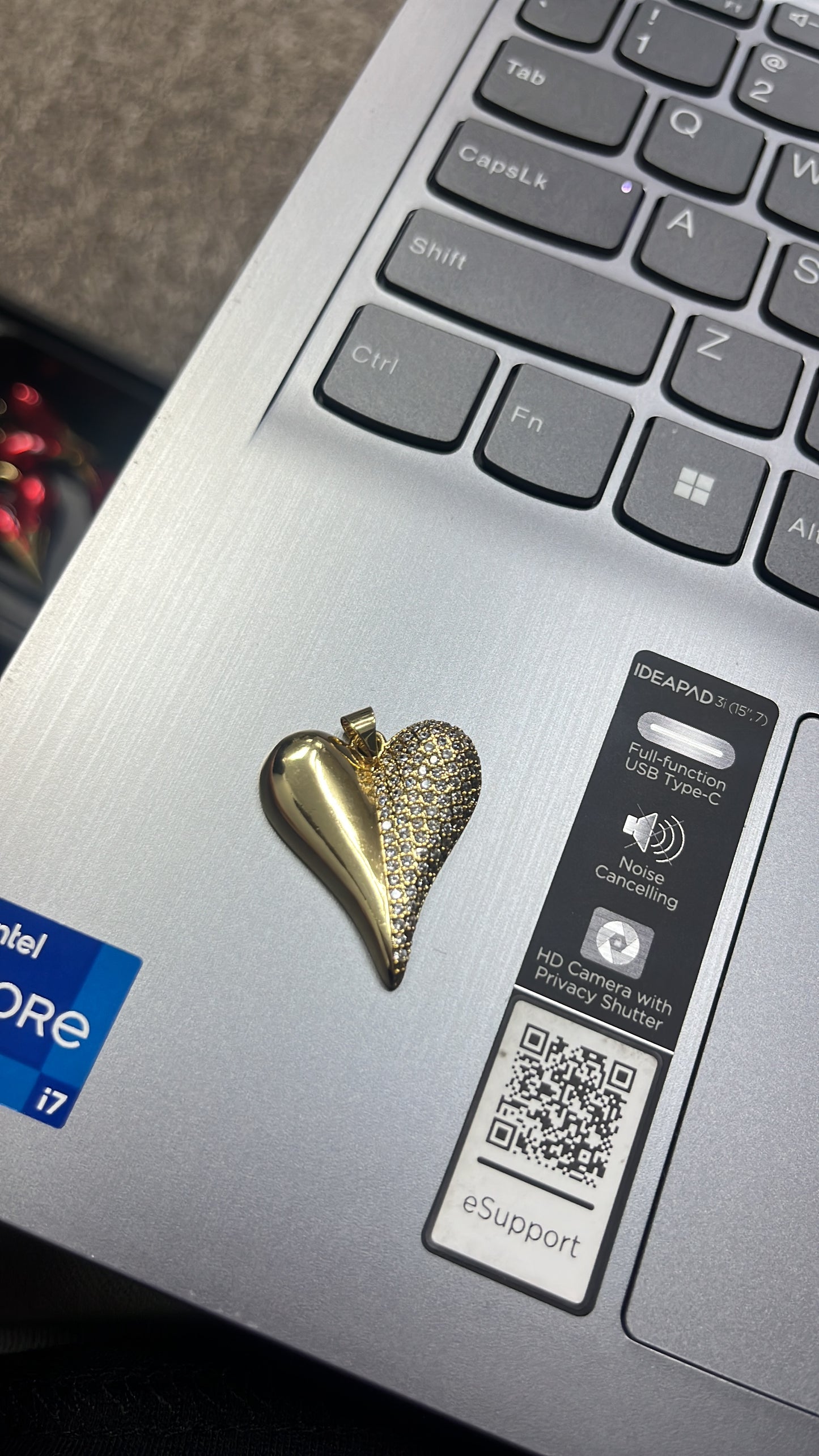 Corazon Largo Mitad Brillante