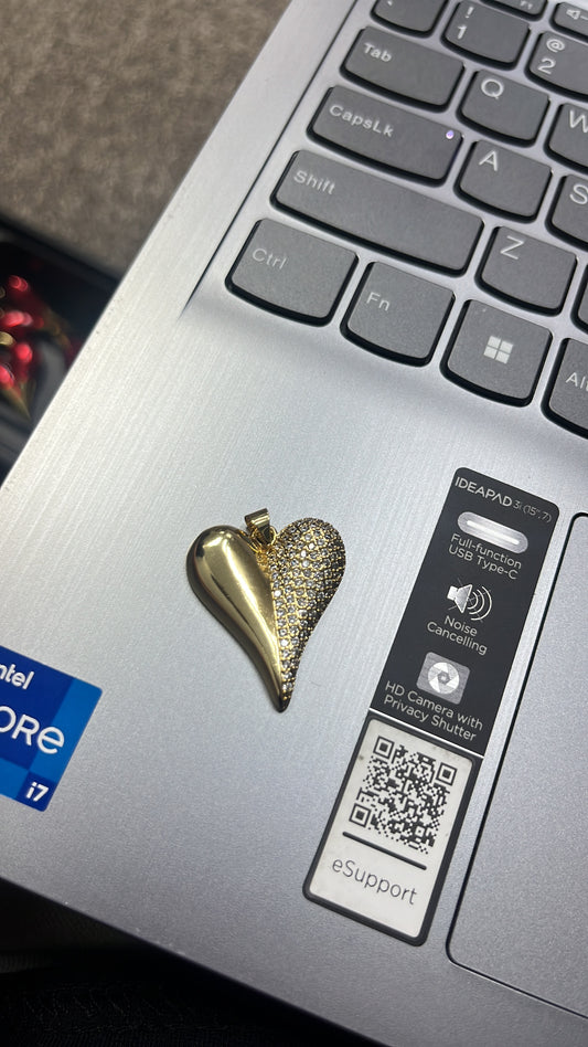 Corazon Largo Mitad Brillante